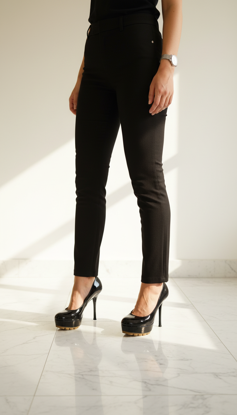 YSL Black Patent Leather Heart Peep Toe Pumps