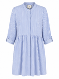TUCKERNUCK  BLUE STRIPE ROYAL SHIRT DRESS MEDIUM