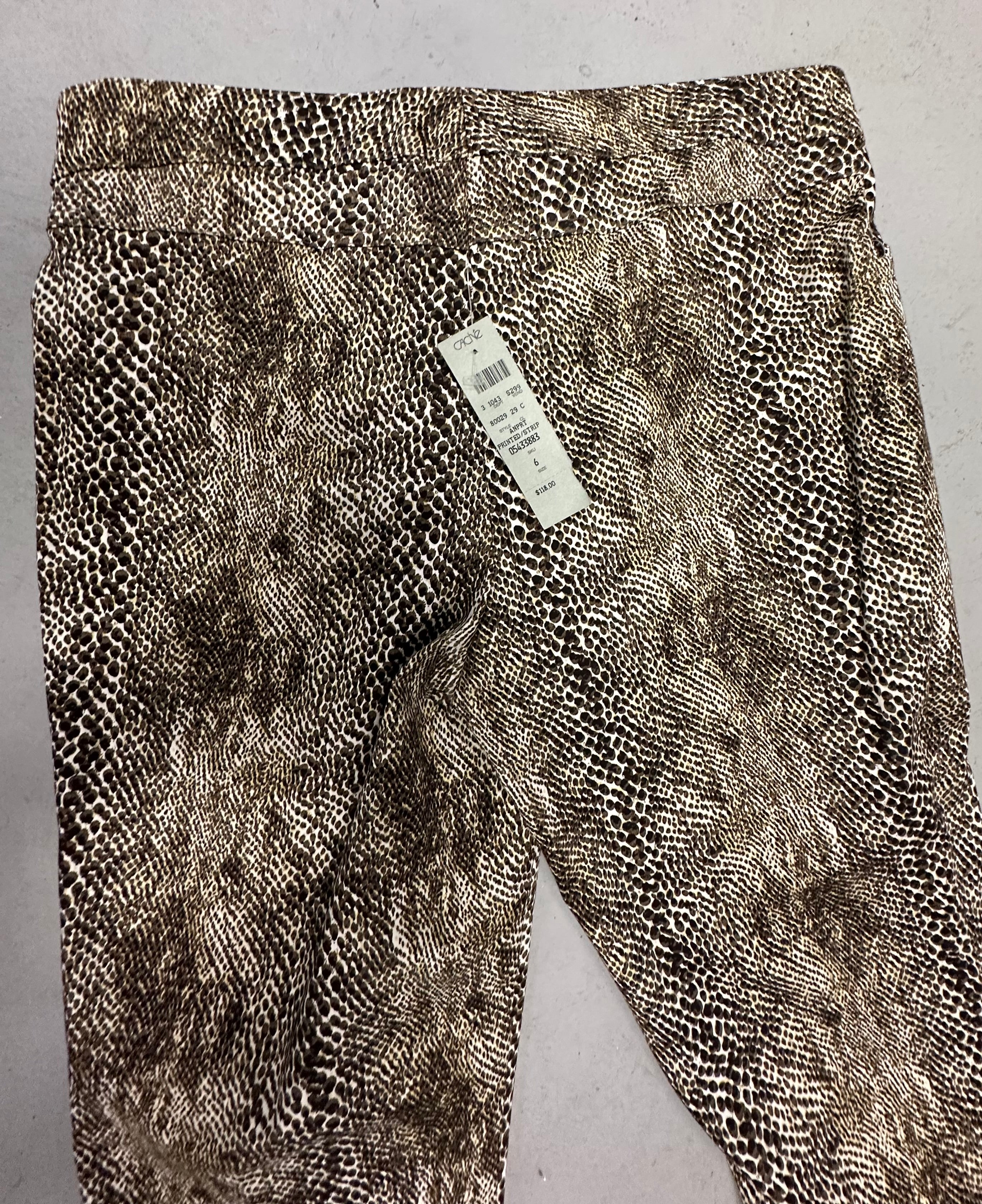 Cotton & Spandex Brown Python Pants Sz 6