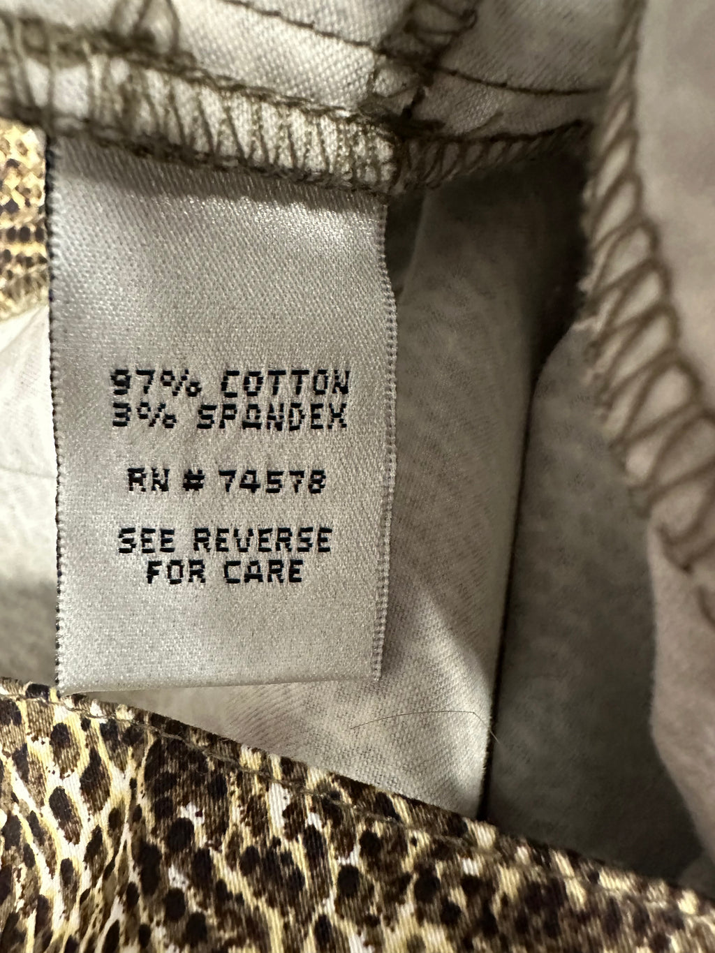 Cache Brown Python Pants Size 6