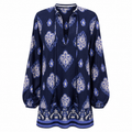 JOHANNA ORTIZ PURPLE SILK TUNIC SMALL