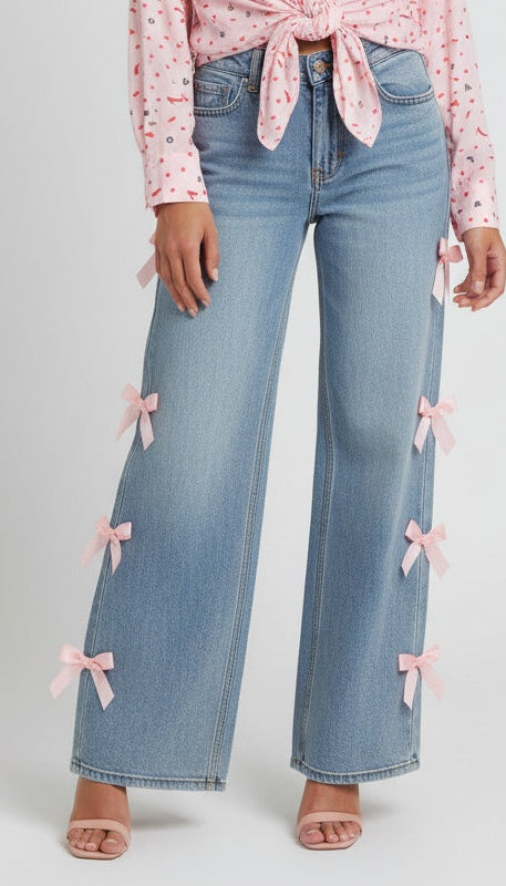 JNS Disclosure Pink Bow Jeans
