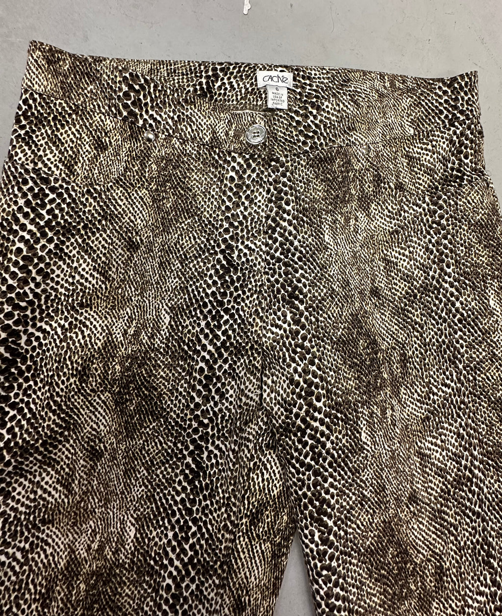 Cache Brown Python Pants Size 6