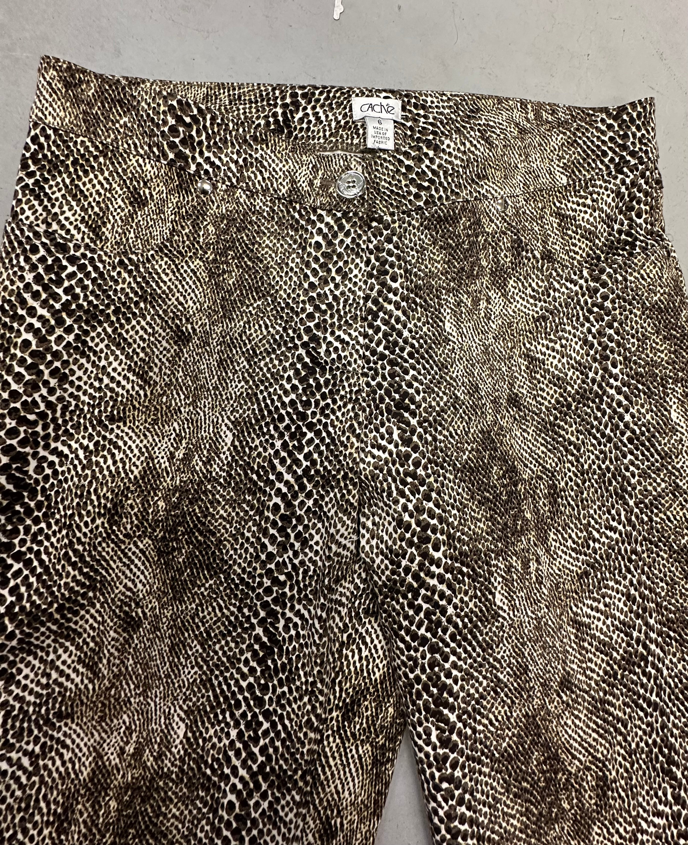 Cache Brown Python Pants Size 6