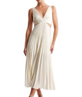 Giselle Pleated Cutout Maxi Dress by Abercrombie & Fitch