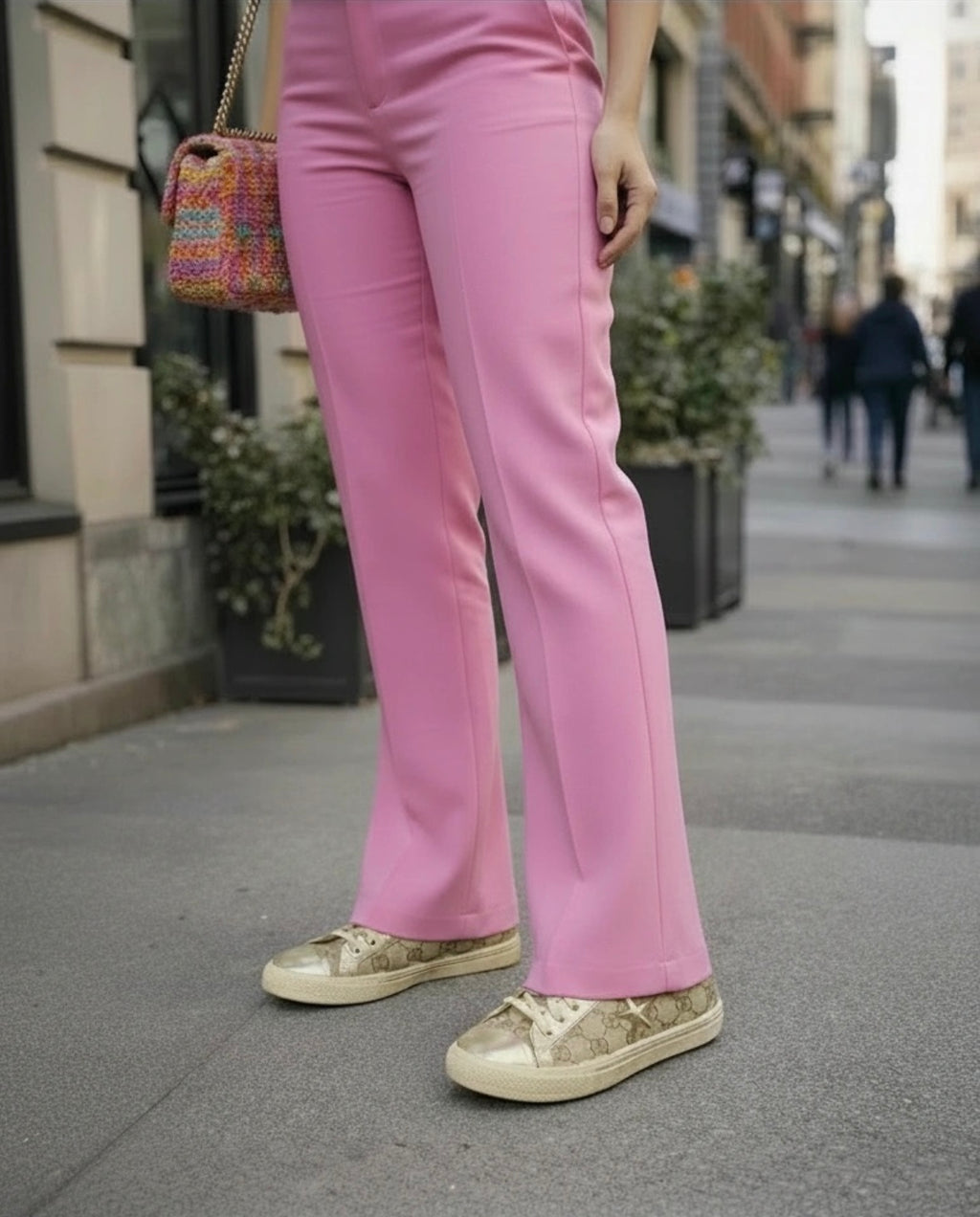 Gold Toe Gucci Brooklyn Monogram Canvas High Top Sneakers