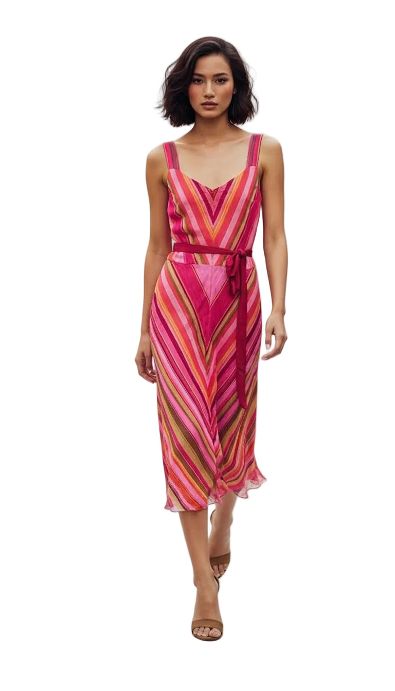 Pink Whimsy Chevron Dress