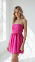 Lilly Pulitzer Strapless Pink Cocktail Dress 8
