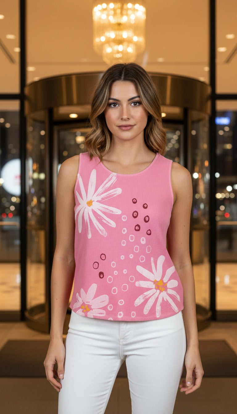 Pink Lemonade Sleeveless Thermal Tank