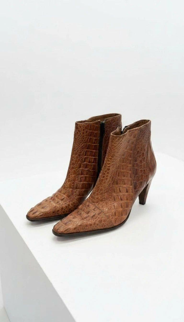 Alligator Ankle Boots