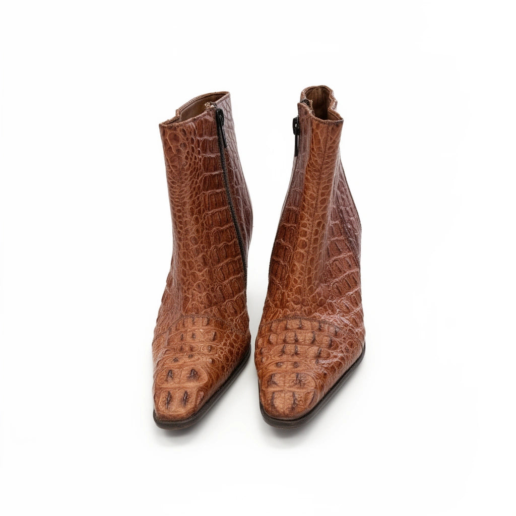 Alligator Ankle Boots
