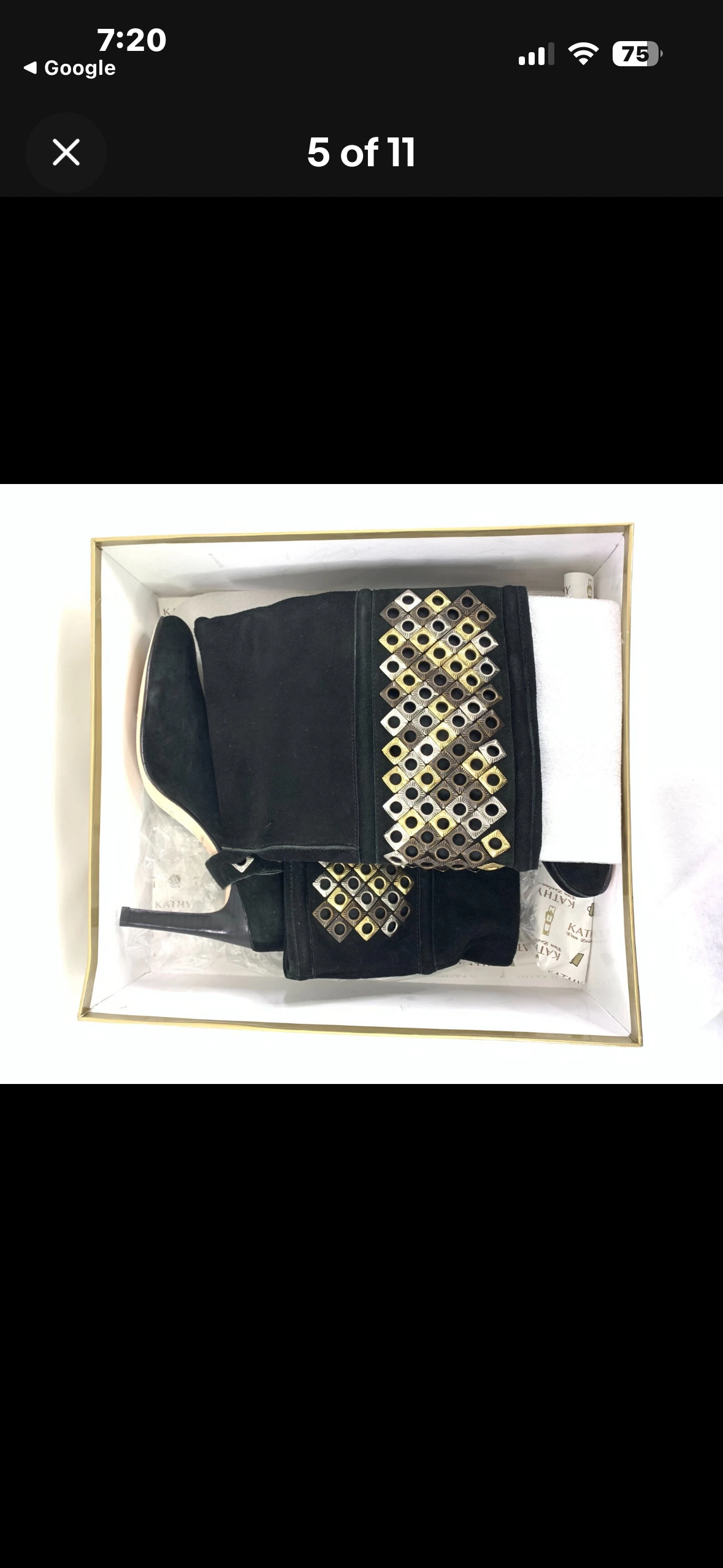 Kathy Van Zeeland Suede Studded Knee-High Boots