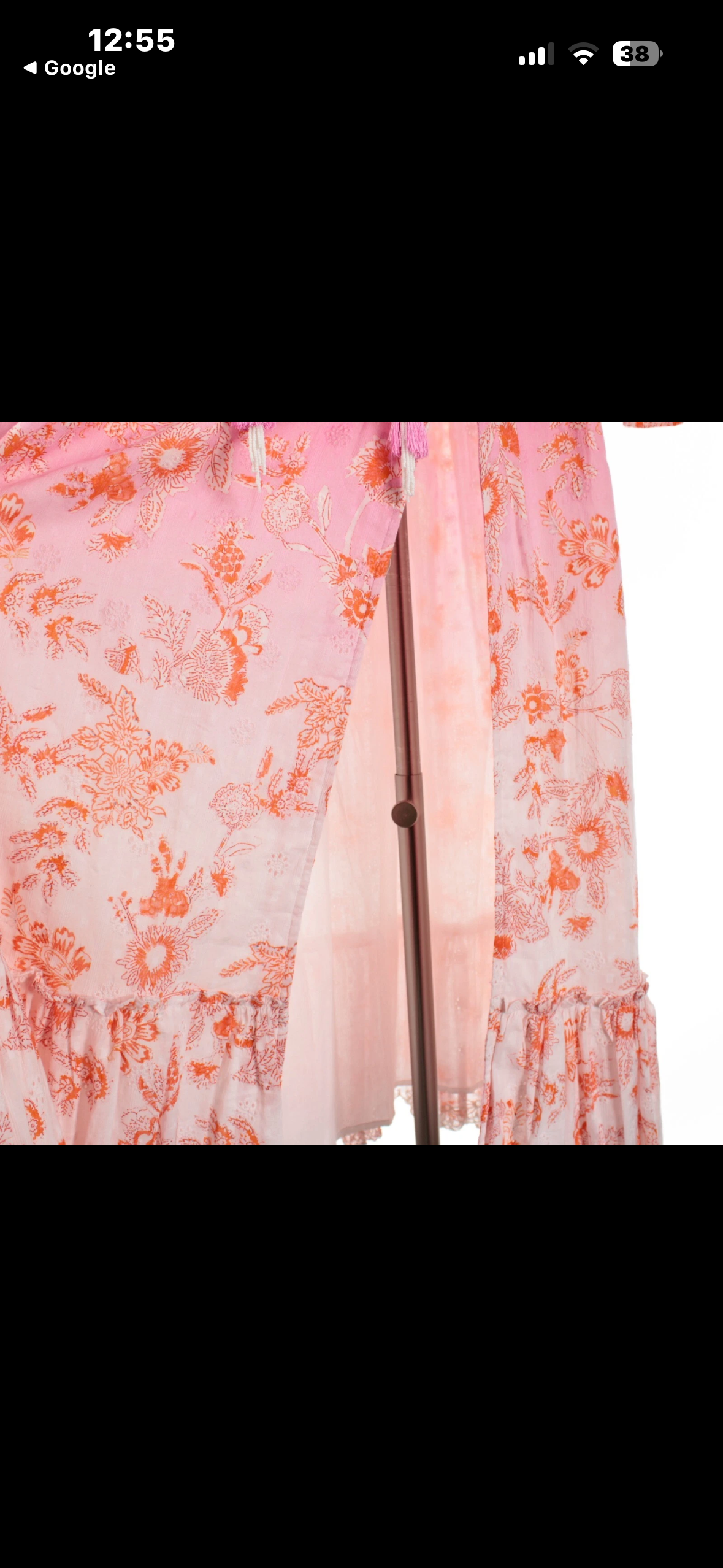 Hemant & Nadita Sudra Long Sleeve Maxi Dress in Florals Sz S