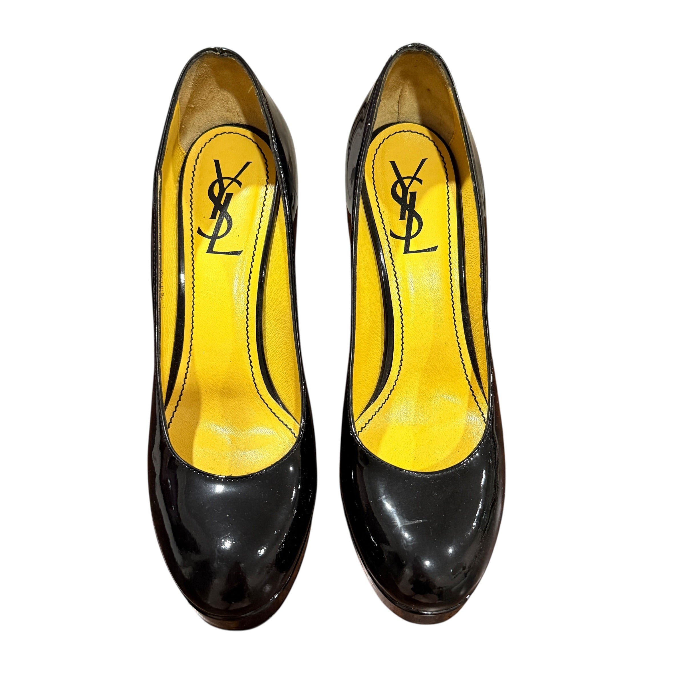 YSL Black Patent Leather Pumps