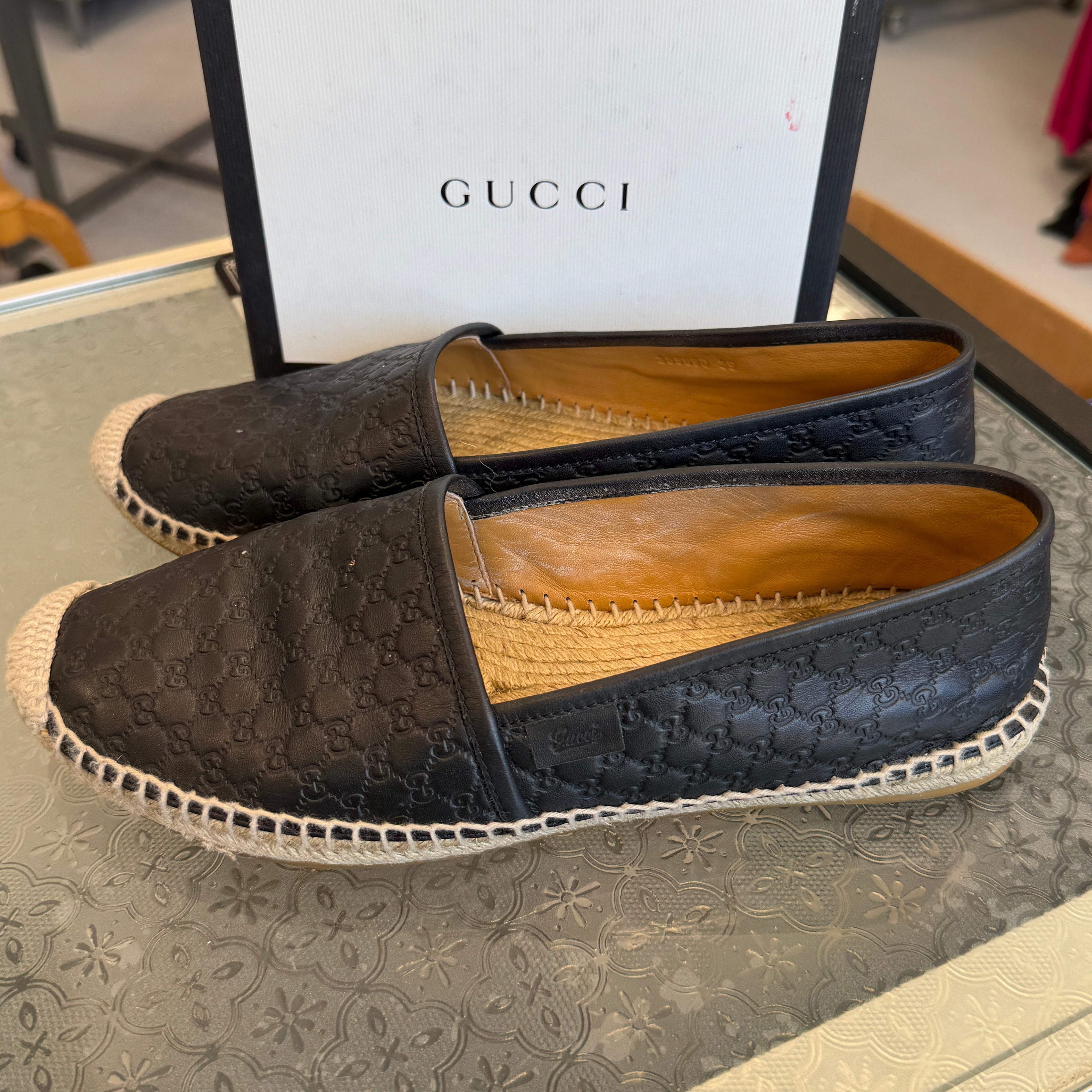 FLATS GUCCI BLACK 39 US 8 .5