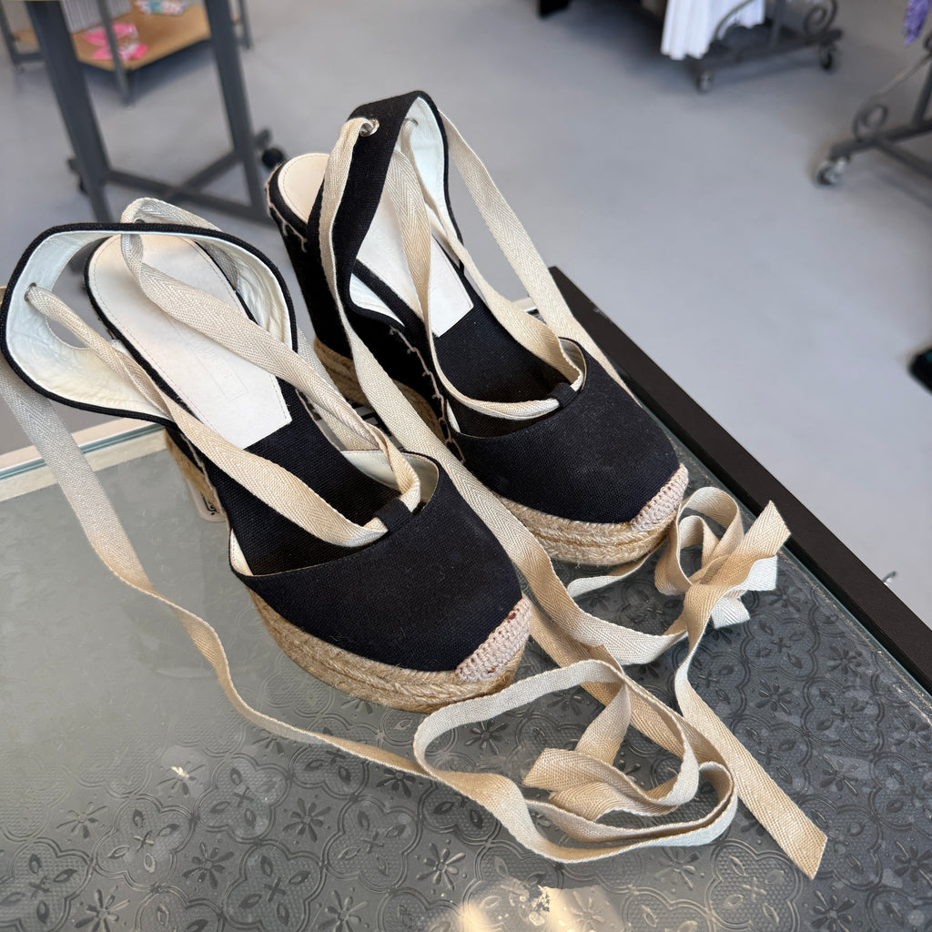 WEDGES RALPH LAUREN BLACK 6.5