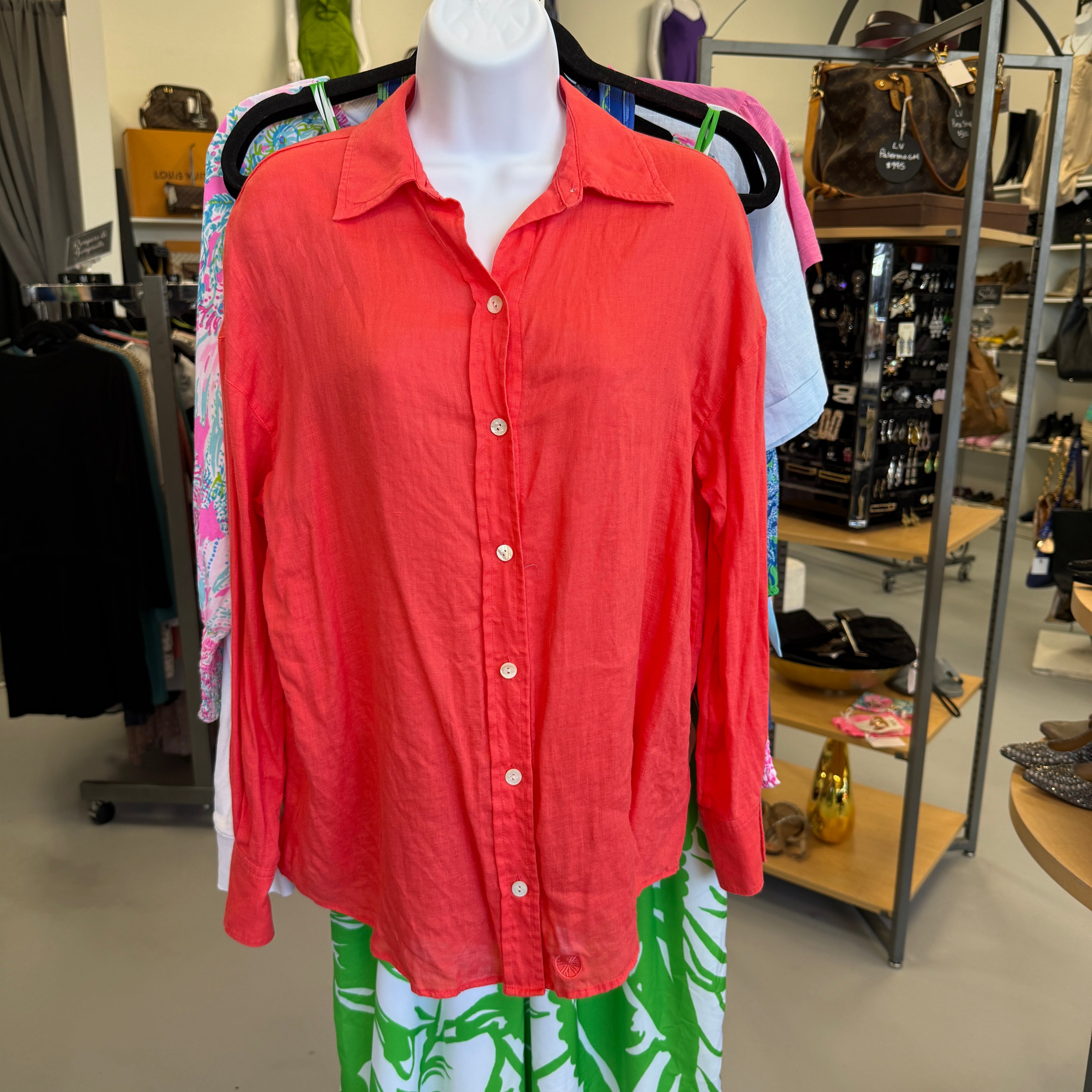 TOP LILLY PULITZER CORAL XS