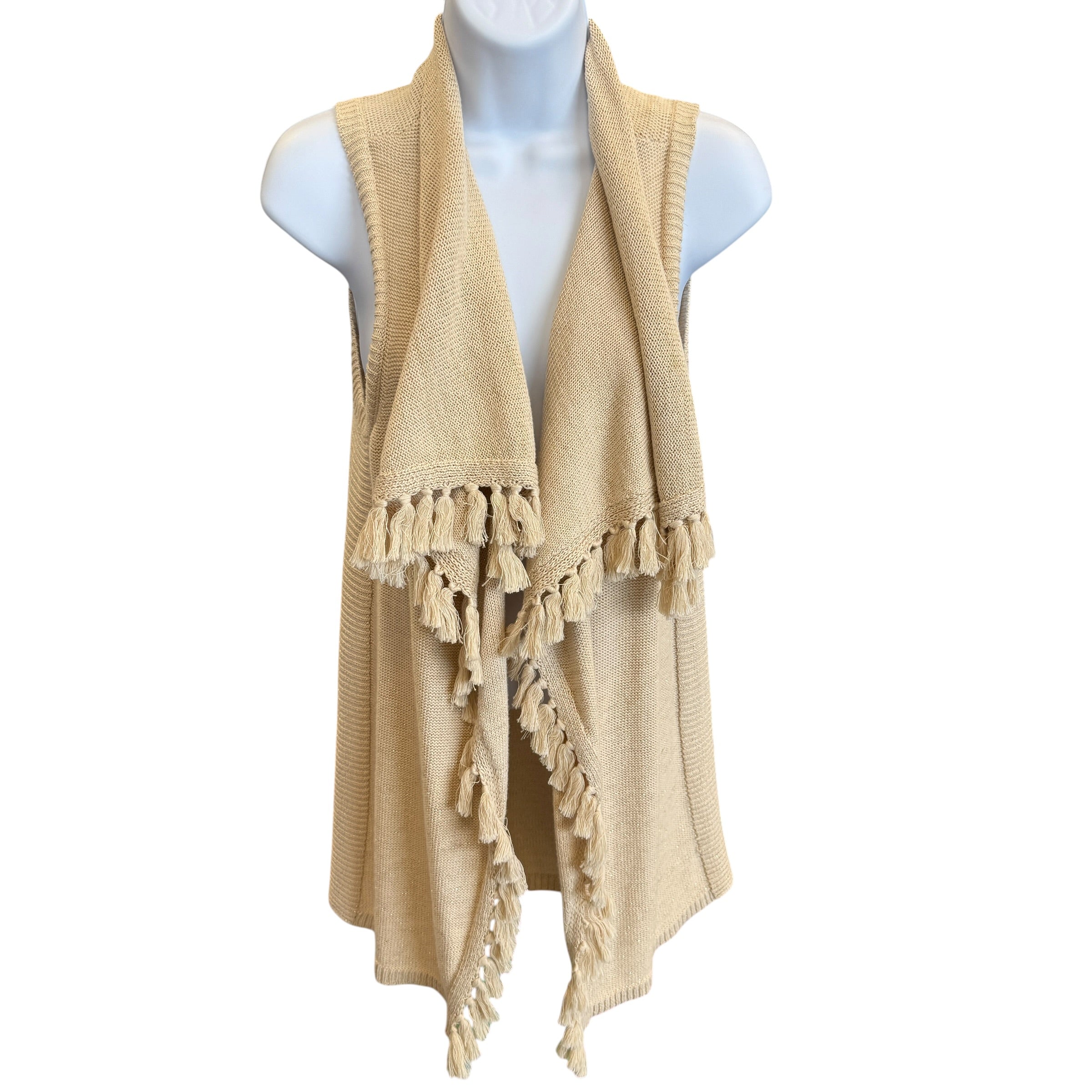 LILLY PULITZER KNIT GOLD VEST SMALL