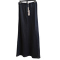 WAYF BLACK LINEN MIDI SKIRT XS