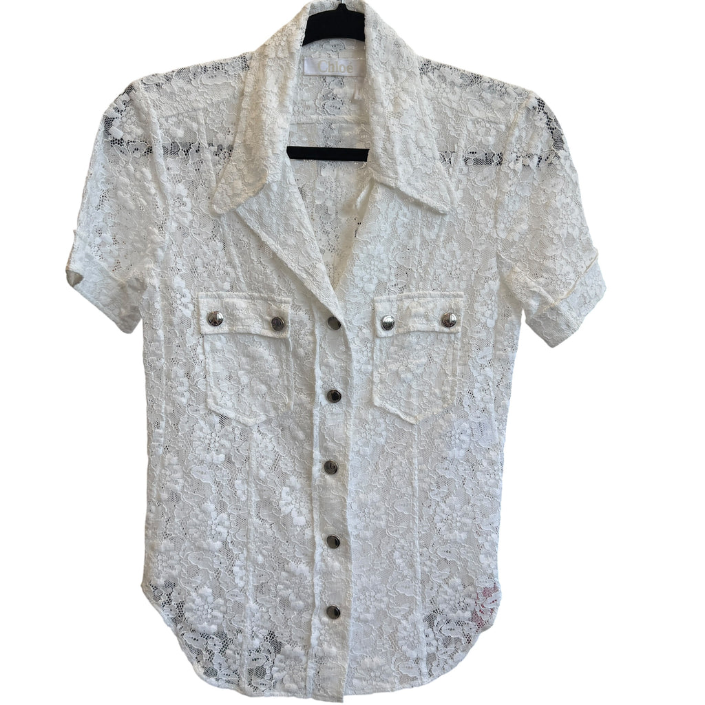 VINTAGE CHLOE ICONIC WHITE TOP EU 34 US 2