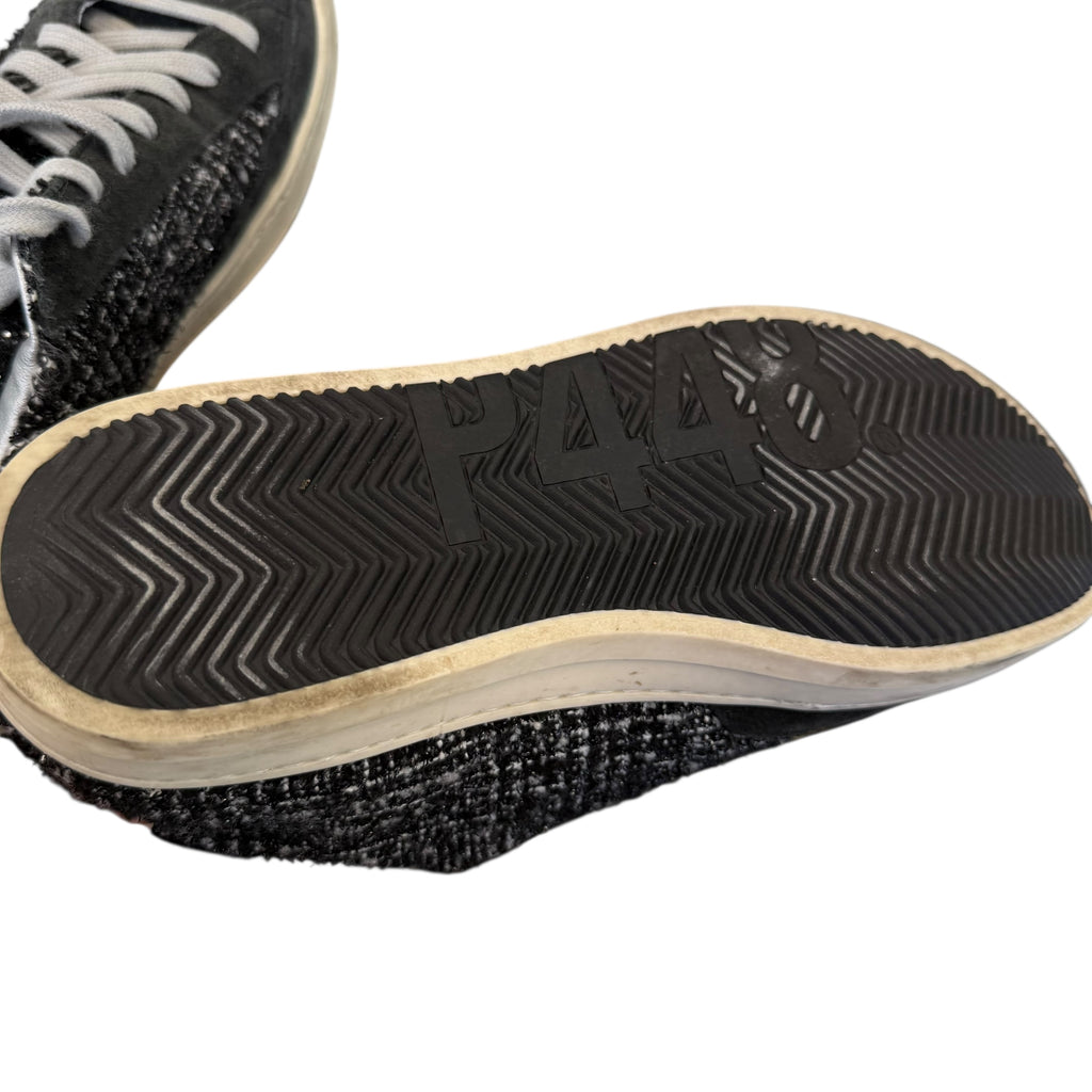 P448 Black Tweed Skateboarding Sneaker Size 38 (US 7.5)