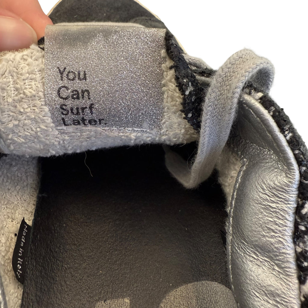 P448 Black Tweed Skateboarding Sneaker Size 38 (US 7.5)