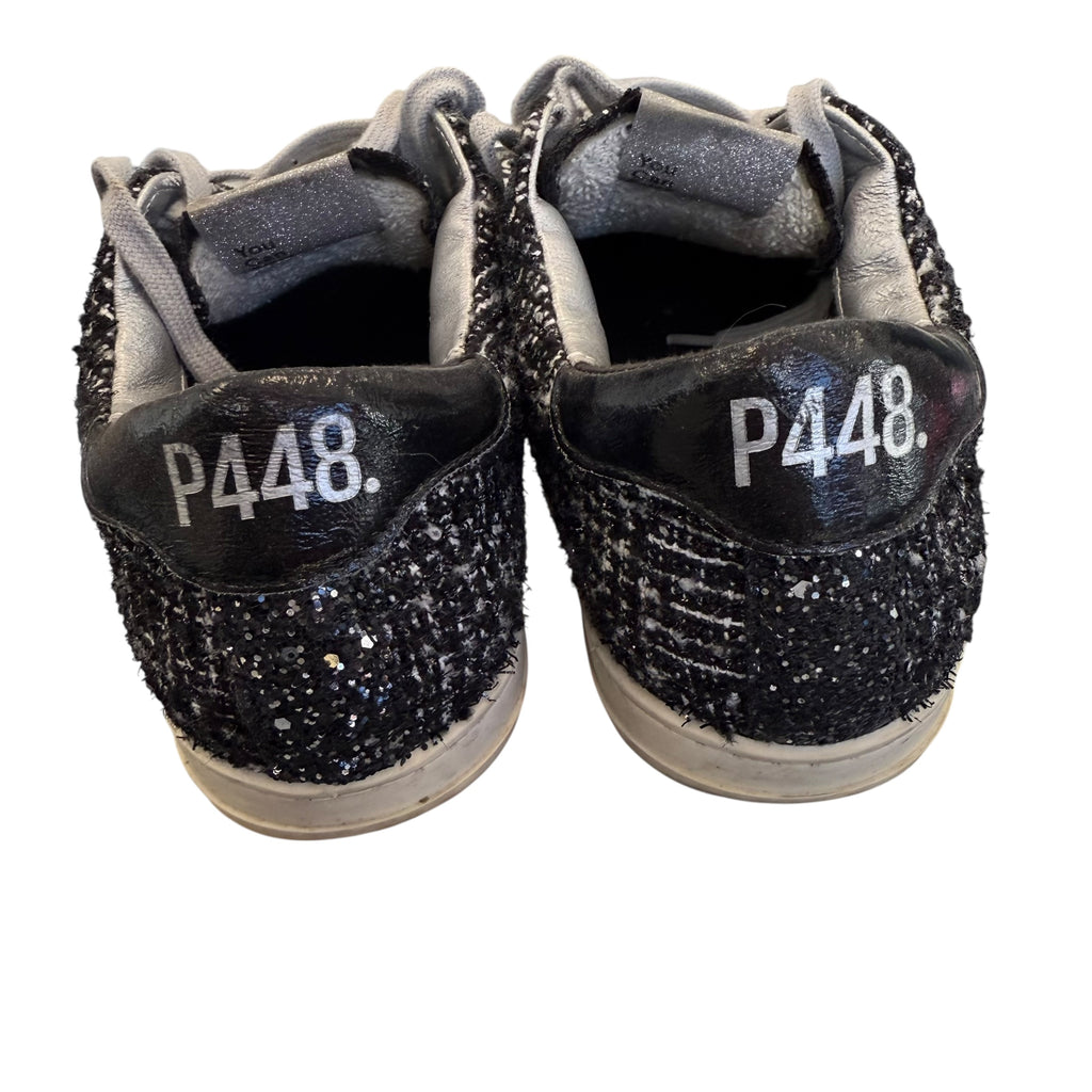 P448 Black Tweed Skateboarding Sneaker Size 38 (US 7.5)