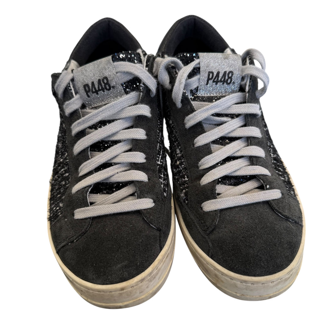 P448 Black Tweed Skateboarding Sneaker Size 38 (US 7.5)